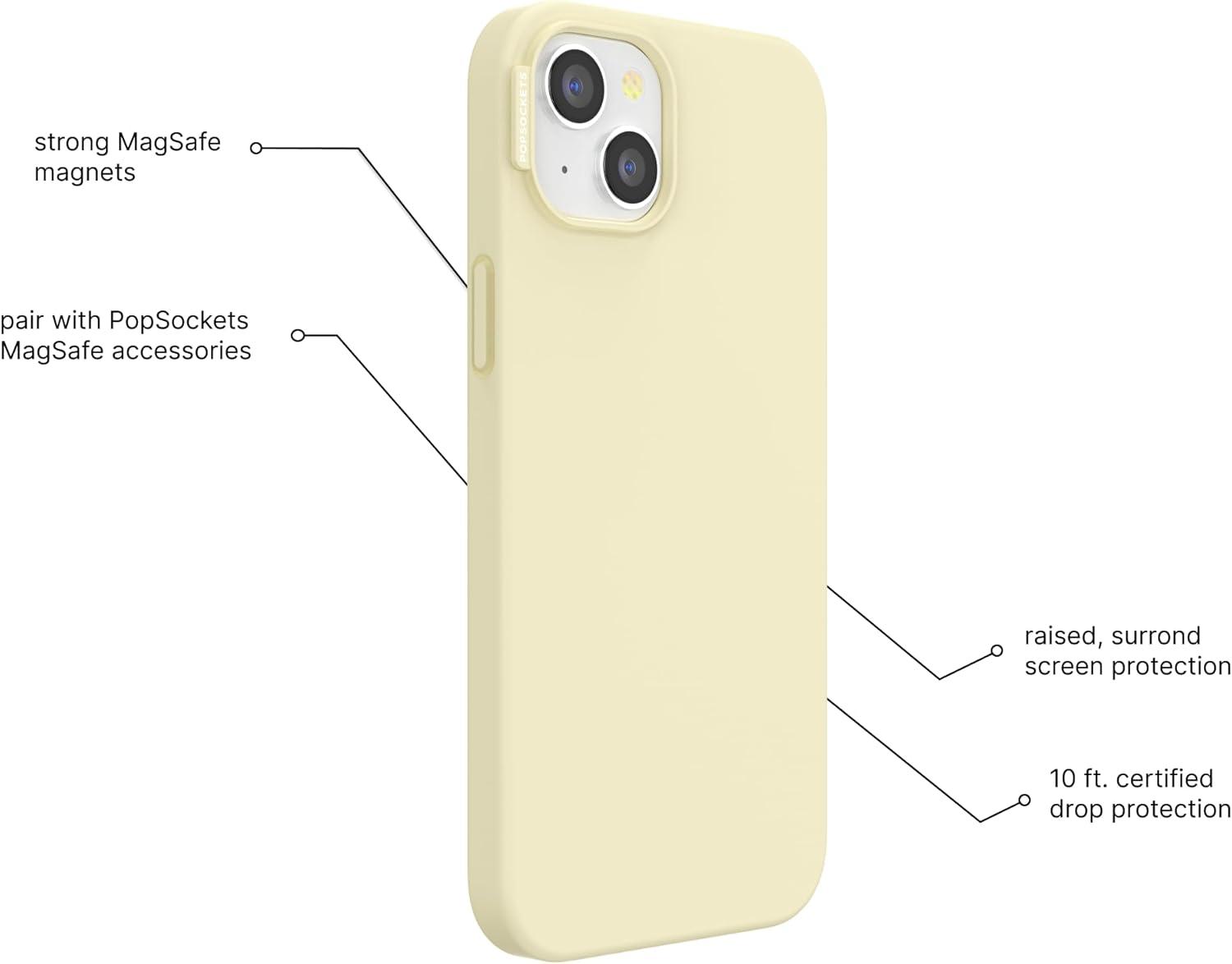 imagePopSockets iPhone 15 Pro Max Case Compatible with MagSafe Phone Case for iPhone 15 Pro Max Wireless Charging Compatible Case Only TurquoiseMist