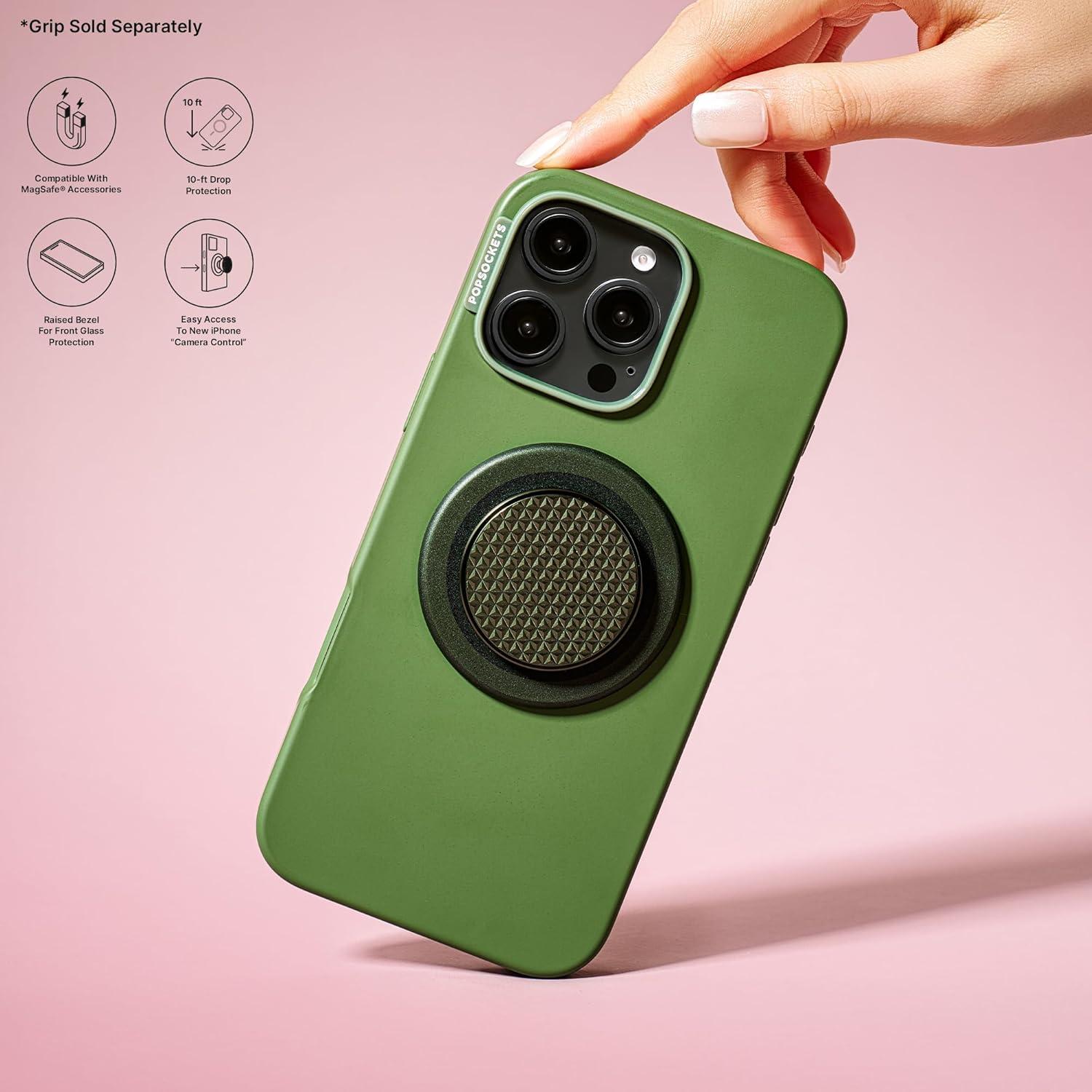 imagePopSockets iPhone 15 Pro Max Case Compatible with MagSafe Phone Case for iPhone 15 Pro Max Wireless Charging Compatible Case Only TurquoiseOlive