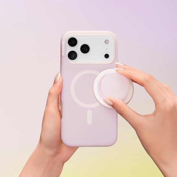 imagePopSockets iPhone 15 Pro Max Case Compatible with MagSafe Phone Case for iPhone 15 Pro Max Wireless Charging Compatible Case Only TurquoiseOpalescent White