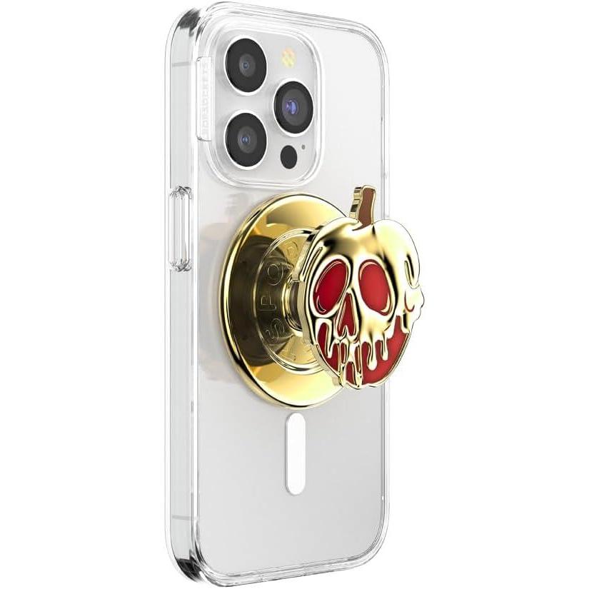imagePopSockets Phone Grip for MagSafe with Kickstand Magnetic Stand Swappable Top Secure Hold for iPhone MagSafe Cases Phone amp Tablet Grip Disney  Enamel Tonal Flower MickeyPoison Apple