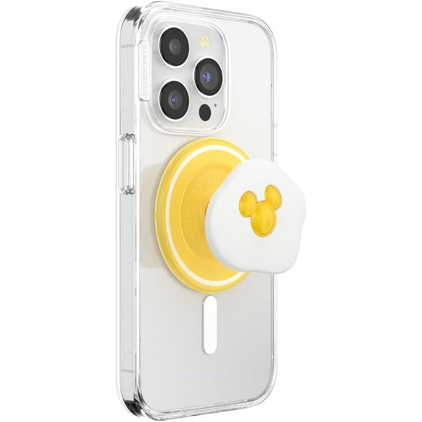 imagePopSockets Phone Grip for MagSafe with Kickstand Magnetic Stand Swappable Top Secure Hold for iPhone MagSafe Cases Phone amp Tablet Grip Disney  Enamel Tonal Flower MickeySunny Side Up