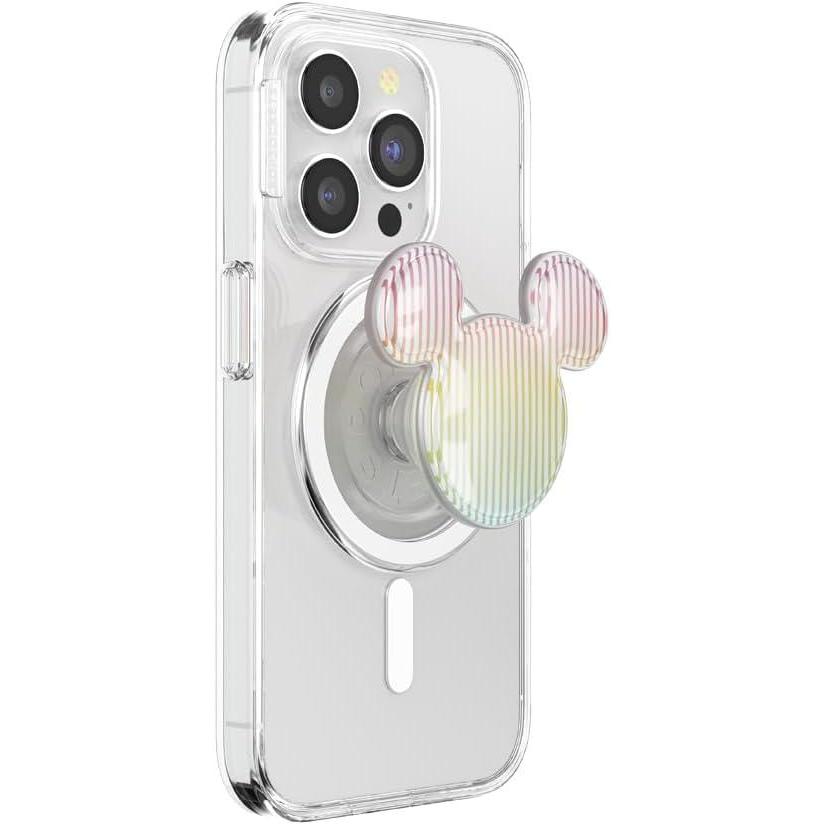 imagePopSockets Phone Grip for MagSafe with Kickstand Magnetic Stand Swappable Top Secure Hold for iPhone MagSafe Cases Phone amp Tablet Grip Disney  Enamel Tonal Flower MickeySherbert Mickey