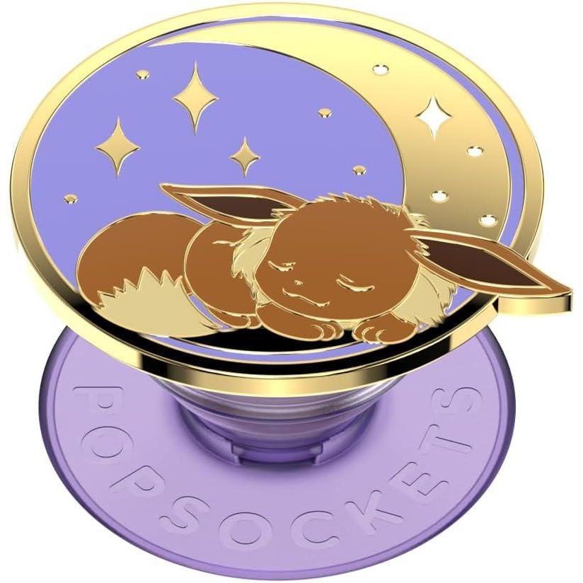 imagePopSockets Phone Grip with Expanding Kickstand Adhesive Grip Enamel Pokemon  Bulbasaur NapSleeping Eevee