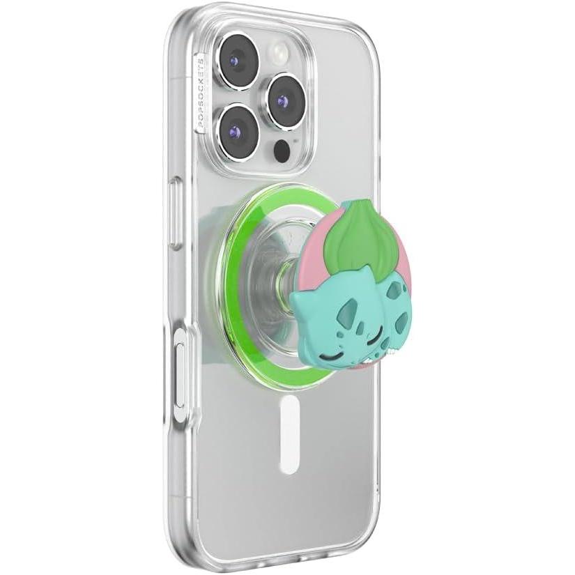 imagePopSockets Phone Grip with Expanding Kickstand Adhesive Grip Enamel Pokemon Bulbasaur NapSleepy Bulbassaur