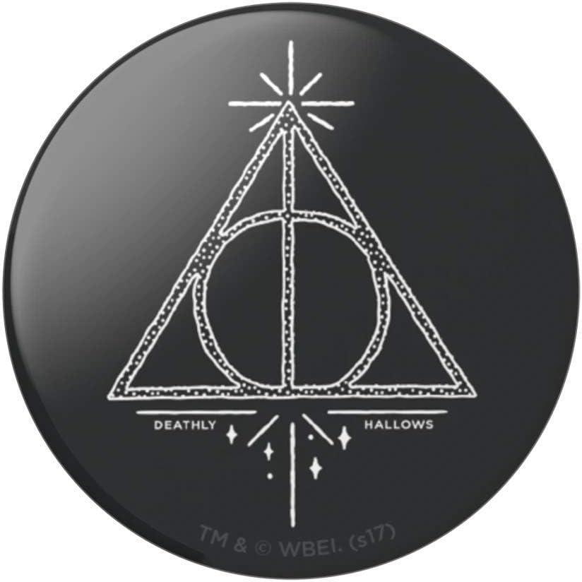 imagePopSockets Phone Grip with Expanding Kickstand Adhesive Grip Harry Potter Slytherin Floral CrestDeathly Hallows