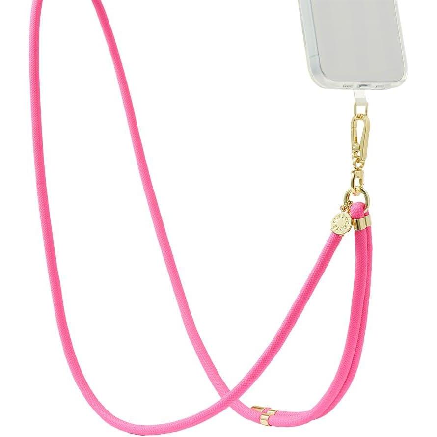 imagePopSockets Phone Lanyard Phone Holder Crossbody Device Strap King Cobra CobaltBoca Pink
