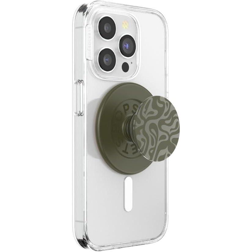 imagePopSockets Translucent Phone Grip with Expanding Kickstand PopSockets for Phone Adhesive Grip Translucent PopGrip Into The Woods  Molded Flower Fresh PineAlum Swirl