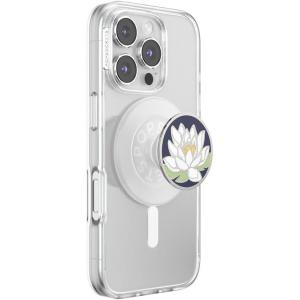 PopSockets Phone Grip for MagSafe with Kickstand, Magnetic Stand, Swappable Top, Secure Hold for iPhone MagSafe Cases, Phone & Tablet Grip – Welcome to The White Lotus(Water Lily Midnight)