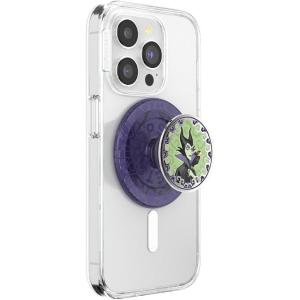 PopSockets Phone Grip for MagSafe with Kickstand, Magnetic Stand, Swappable Top, Secure Hold for iPhone MagSafe Cases, Phone & Tablet Grip, Disney – Enamel Tonal Flower Mickey(Essence of Maleficent)