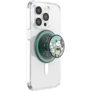 PopSockets Phone Grip for MagSafe with Kickstand, Magnetic Stand, Swappable Top, Secure Hold for iPhone MagSafe Cases, Phone & Tablet Grip, Disney – Enamel Tonal Flower Mickey(Tonal Flower)