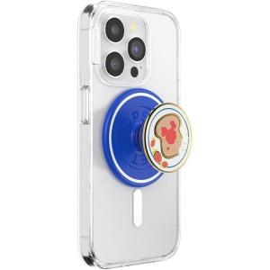 PopSockets Phone Grip for MagSafe with Kickstand, Magnetic Stand, Swappable Top, Secure Hold for iPhone MagSafe Cases, Phone & Tablet Grip, Disney – Enamel Tonal Flower Mickey(Mickey Toast)