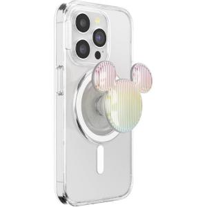 PopSockets Phone Grip for MagSafe with Kickstand, Magnetic Stand, Swappable Top, Secure Hold for iPhone MagSafe Cases, Phone & Tablet Grip, Disney – Enamel Tonal Flower Mickey(Sherbert Mickey)