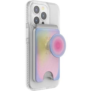 PopSockets Phone Wallet with Expanding Grip and Adapter Ring for MagSafe, Phone Card Holder, Wireless Charging Compatible, Wallet Compatible with MagSafe – Fatigue(Aura V1)