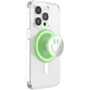 Title: PopSockets Phone Grip for MagSafe with Kickstand, Magnetic Stand, Swappable Top, Secure Hold for iPhone MagSafe Cases, Phone & Tablet Grip – Ripple Iridescent Absinthe(Happy Reflex)