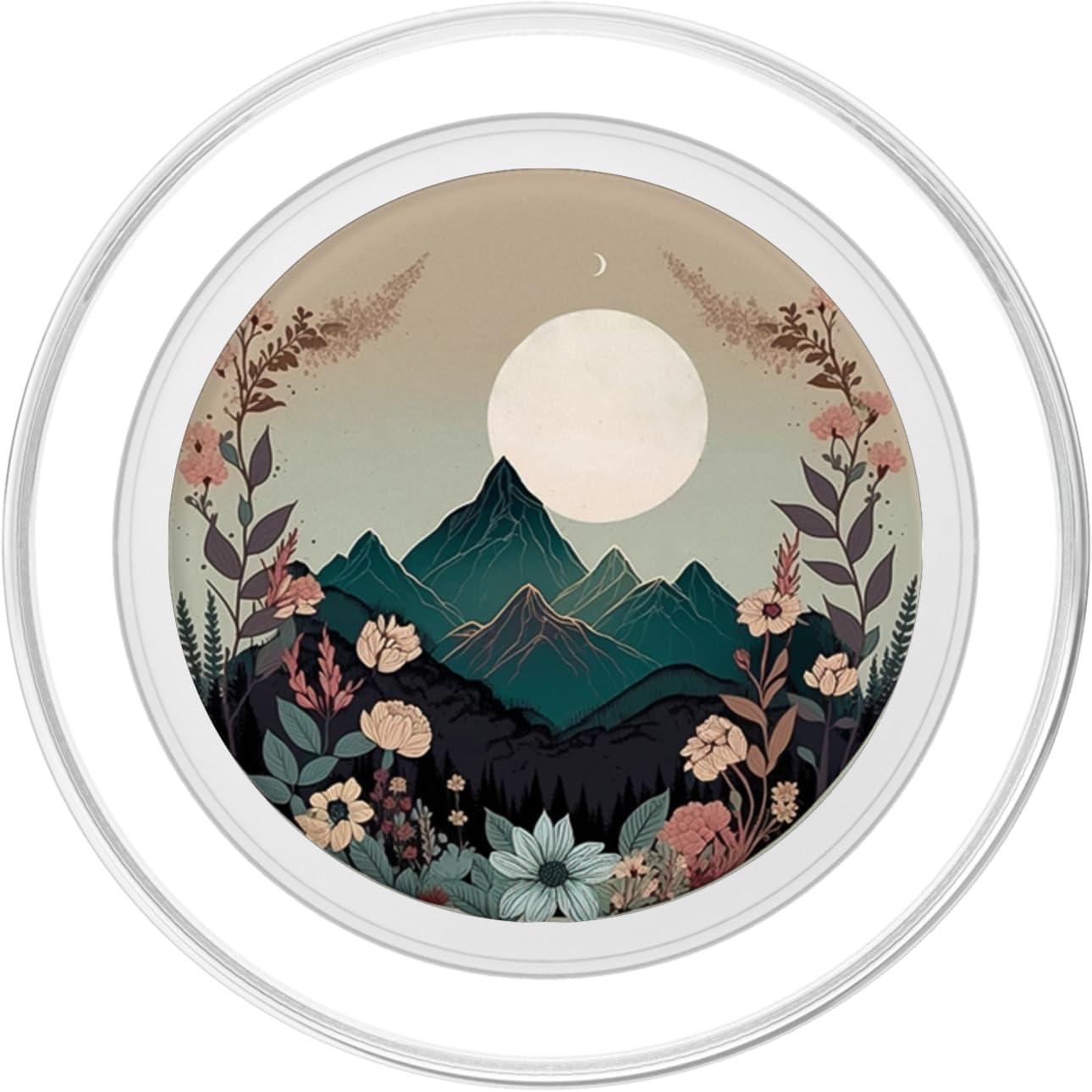 imageBoho Chic Floral Wreath Forest Nature Mountain Cute Pastel PopSockets PopGrip for MagSafeMagnetic PopGrip