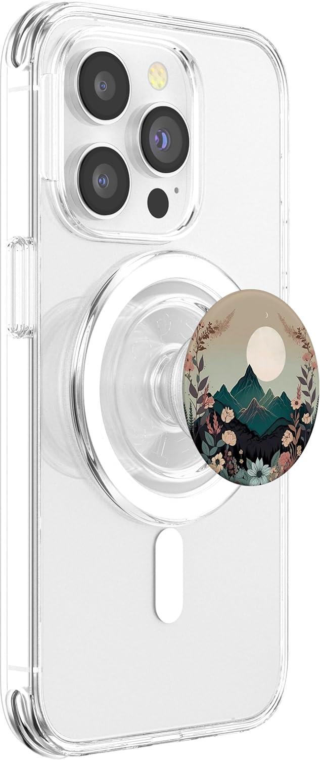 imageBoho Chic Floral Wreath Forest Nature Mountain Cute Pastel PopSockets PopGrip for MagSafeMagnetic PopGrip
