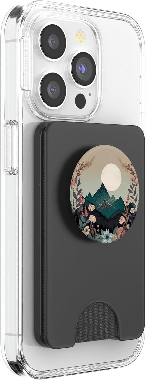 imageBoho Chic Floral Wreath Forest Nature Mountain Cute Pastel PopSockets PopGrip for MagSafeMagnetic PopWallet