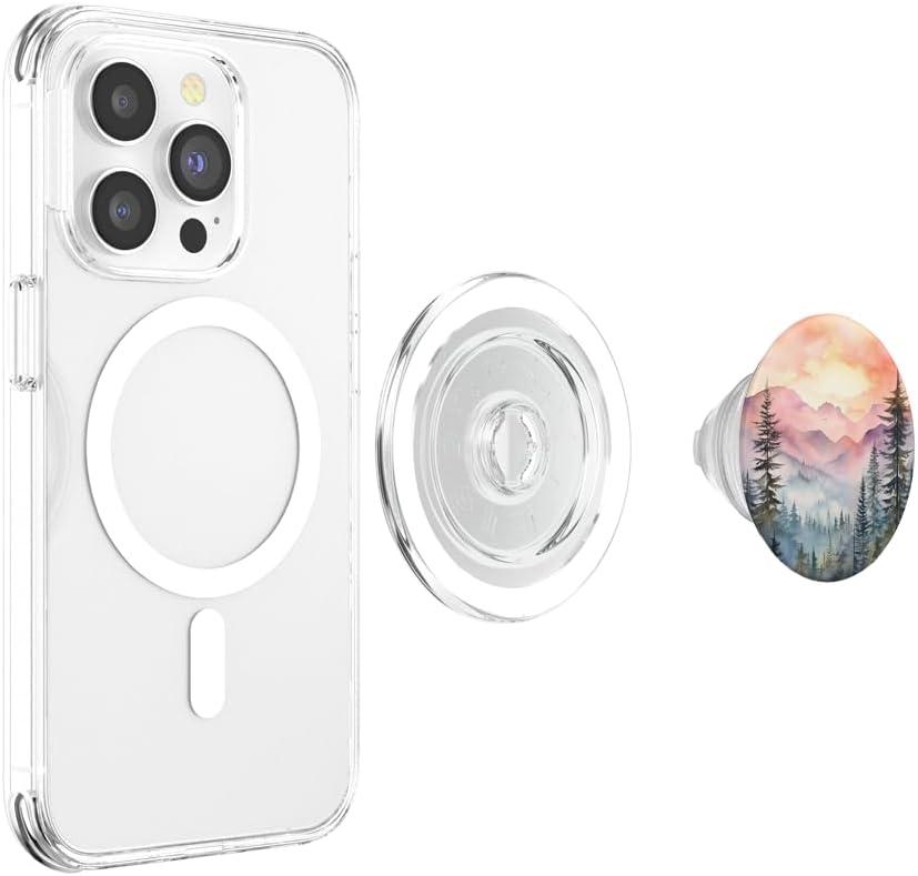 imageMountains Wilderness Forest Hiking Pine Tree Nature PopSockets PopGrip for MagSafeMagnetic PopGrip