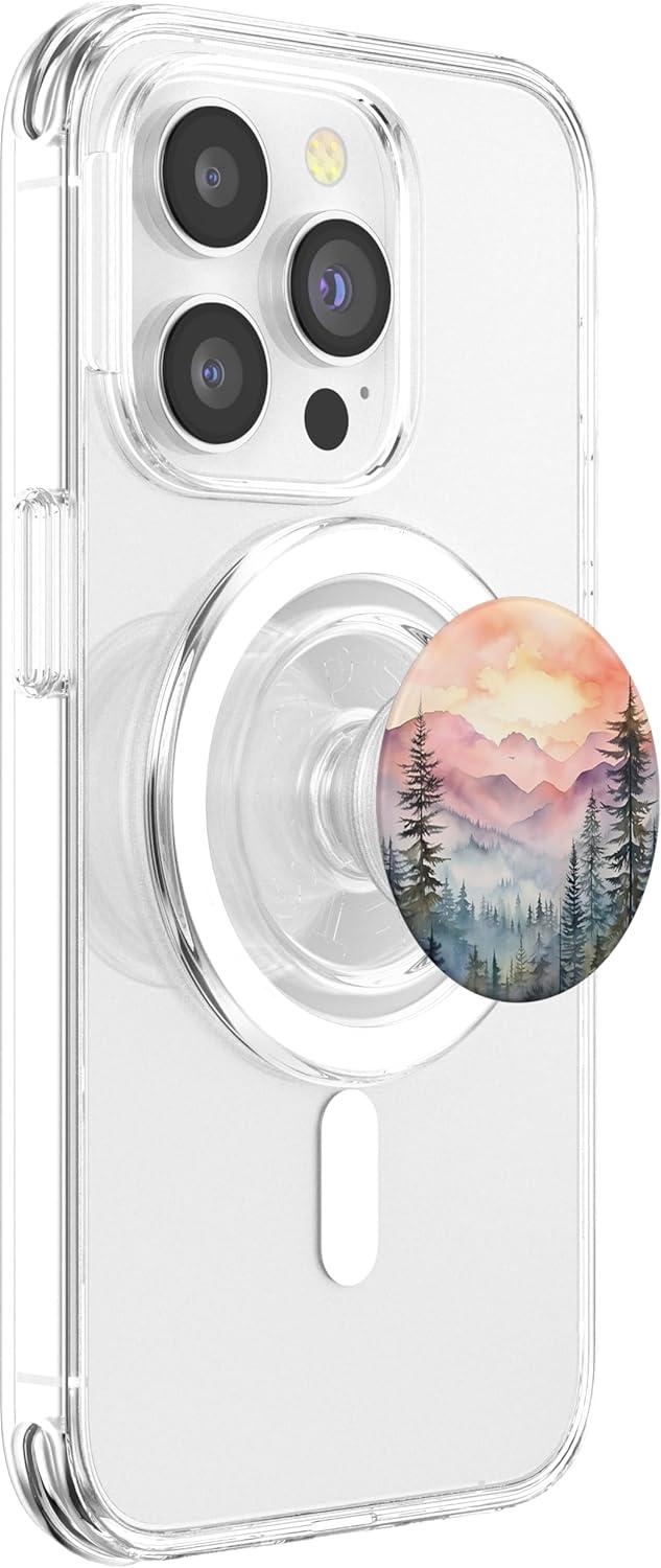 imageMountains Wilderness Forest Hiking Pine Tree Nature PopSockets PopGrip for MagSafeMagnetic PopGrip