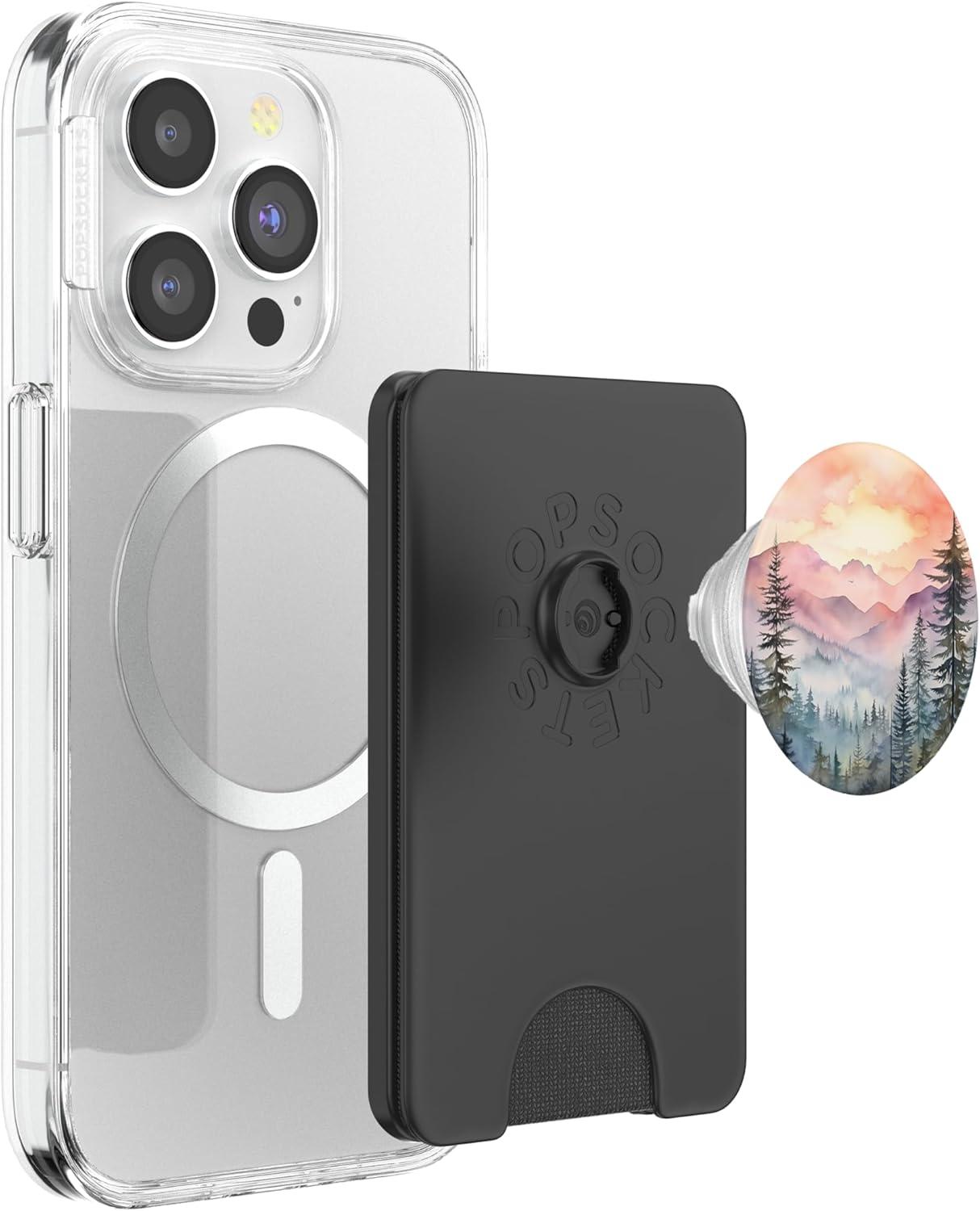 imageMountains Wilderness Forest Hiking Pine Tree Nature PopSockets PopGrip for MagSafeMagnetic PopWallet