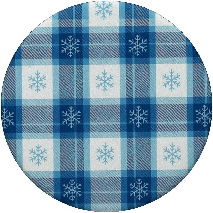 imagePopSockets Holiday Phone Grip amp Stand Holiday Snow Plaid PopSockets PopGrip for MagSafeAdhesive PopGrip
