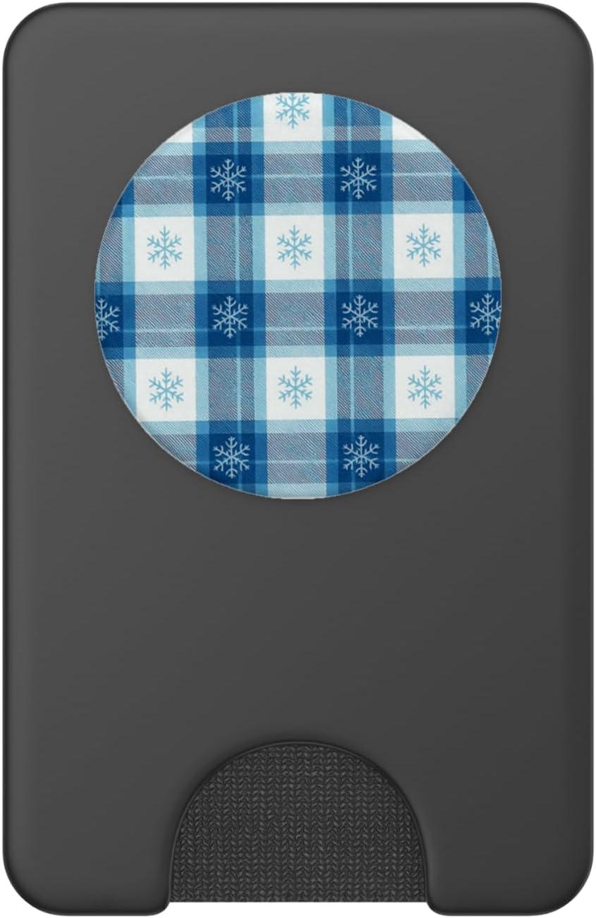 imagePopSockets Holiday Phone Grip amp Stand Holiday Snow Plaid PopSockets PopGrip for MagSafeMagnetic PopWallet