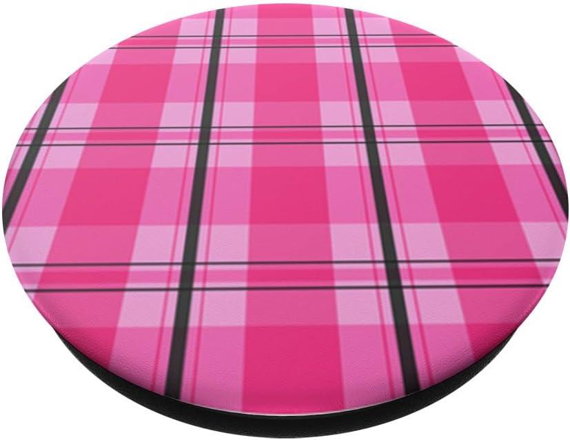 imagePopSockets Phone Grip Pink Plaid PopSockets PopGrip for MagSafeAdhesive PopGrip
