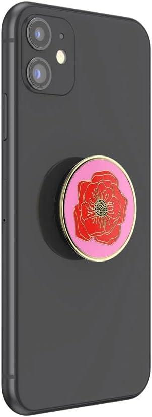 imagePopSockets Phone Grip Compatible with MagSafe Adapter Ring for MagSafe Included Phone Holder Wireless Charging Compatible HorchataBig Poppy