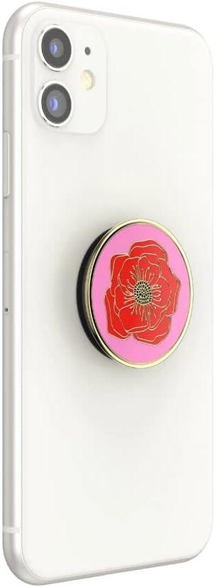 imagePopSockets Phone Grip Compatible with MagSafe Adapter Ring for MagSafe Included Phone Holder Wireless Charging Compatible HorchataBig Poppy