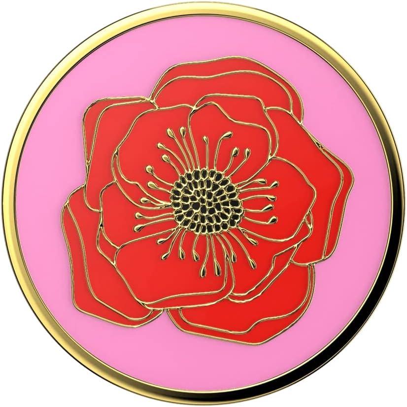 imagePopSockets Phone Grip Compatible with MagSafe Adapter Ring for MagSafe Included Phone Holder Wireless Charging Compatible HorchataBig Poppy