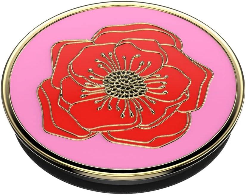 imagePopSockets Phone Grip Compatible with MagSafe Adapter Ring for MagSafe Included Phone Holder Wireless Charging Compatible HorchataBig Poppy