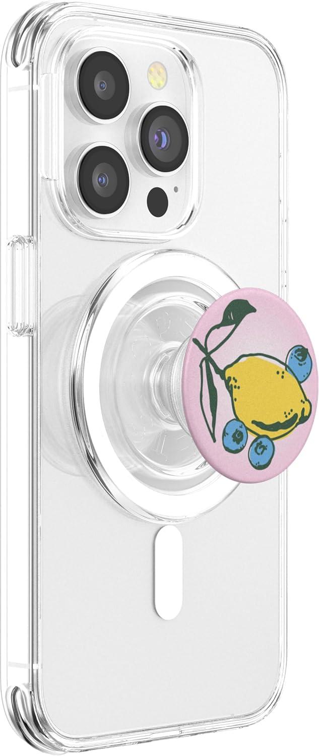 imagePopSockets Phone Grip Fruit Design Zesty and Blue PopSockets PopGrip for MagSafeMagnetic PopGrip