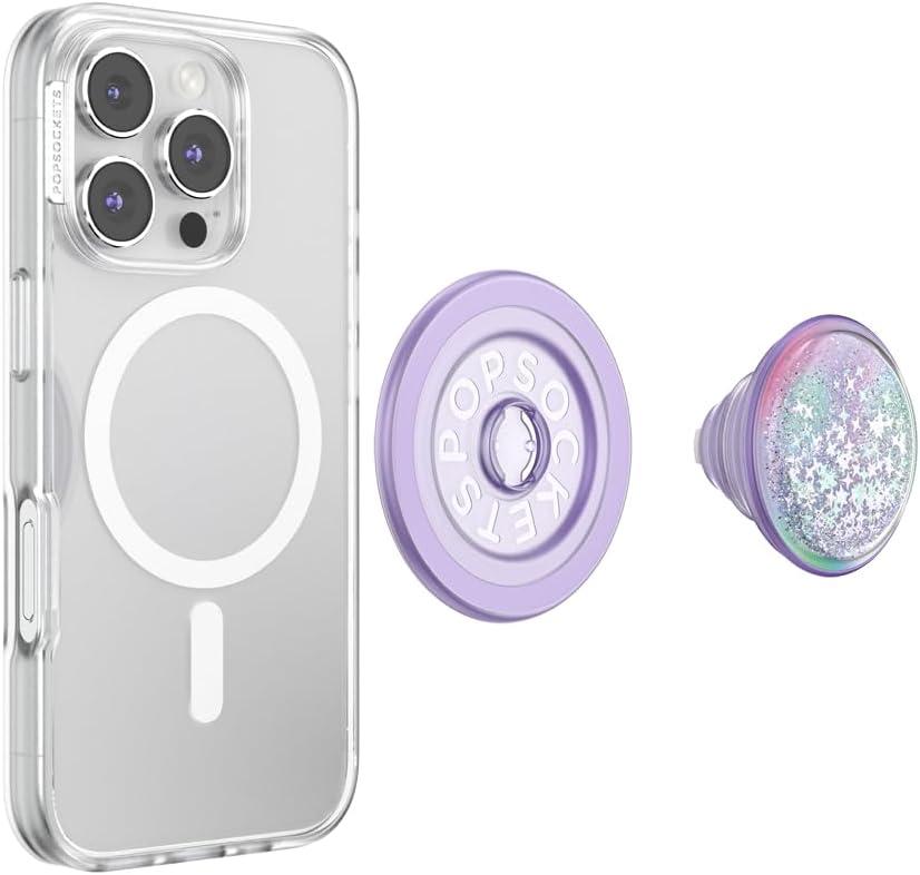 imagePopSockets Phone Grip for MagSafe with Kickstand Magnetic Stand Swappable Top Secure Hold for iPhone MagSafe Cases Phone amp Tablet Grip Squishy Unicorn Magic