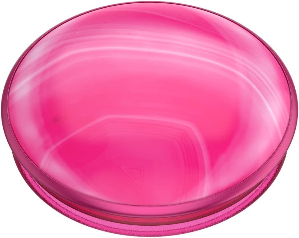 imagePopSockets Phone Grip for MagSafe with Kickstand Magnetic Stand Swappable Top Secure Hold for iPhone MagSafe Cases Phone amp Tablet Grip Cute PopSockets Molded Flower KaleidoscopeNeon Pink Agate