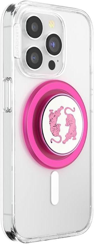 imagePopSockets Phone Grip for MagSafe with Kickstand Magnetic Stand Swappable Top Secure Hold for iPhone MagSafe Cases Phone amp Tablet Grip Cute PopSockets Molded Flower KaleidoscopeLe Tigre Boca