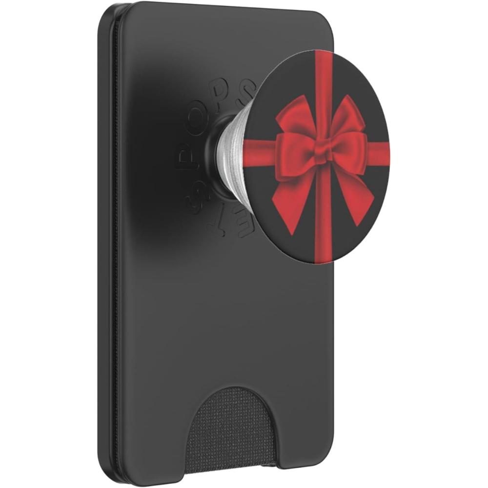 imagePopSockets Holiday Phone Grip amp Stand  Red Bow PopSockets PopGrip for MagSafeMagnetic PopWallet