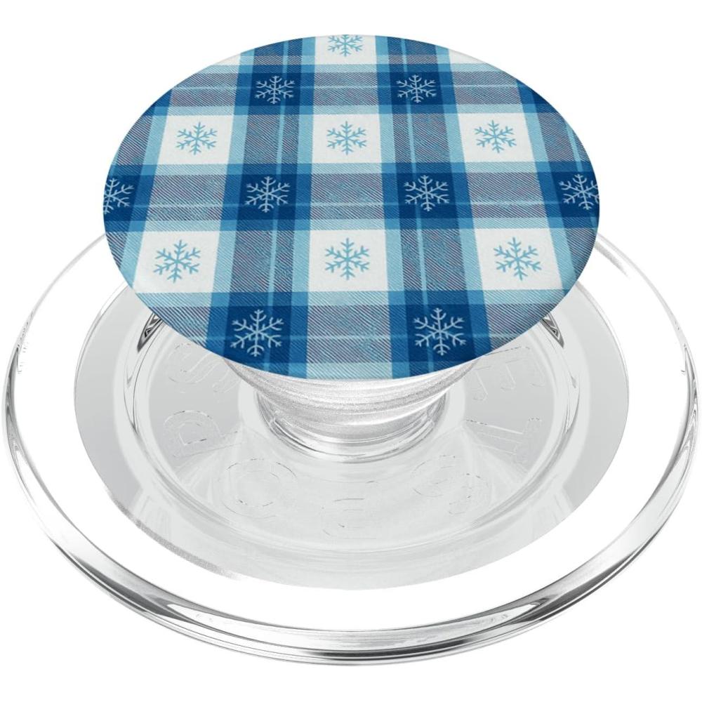 imagePopSockets Holiday Phone Grip amp Stand Holiday Snow Plaid PopSockets PopGrip for MagSafeMagnetic PopGrip