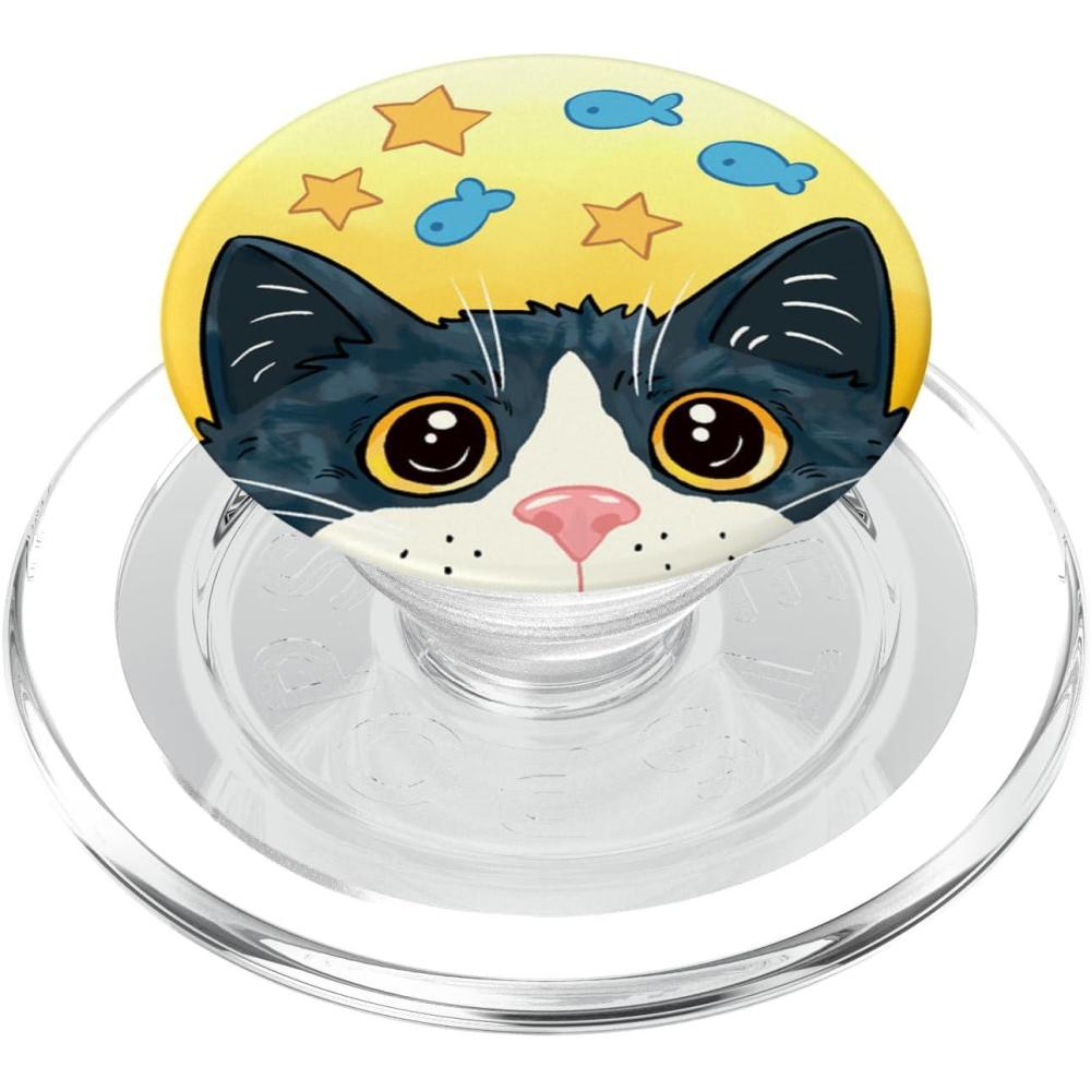 imagePopSockets Phone Grip  Cat PopSocket  Boss The Cat PopSockets PopGrip for MagSafeMagnetic PopGrip