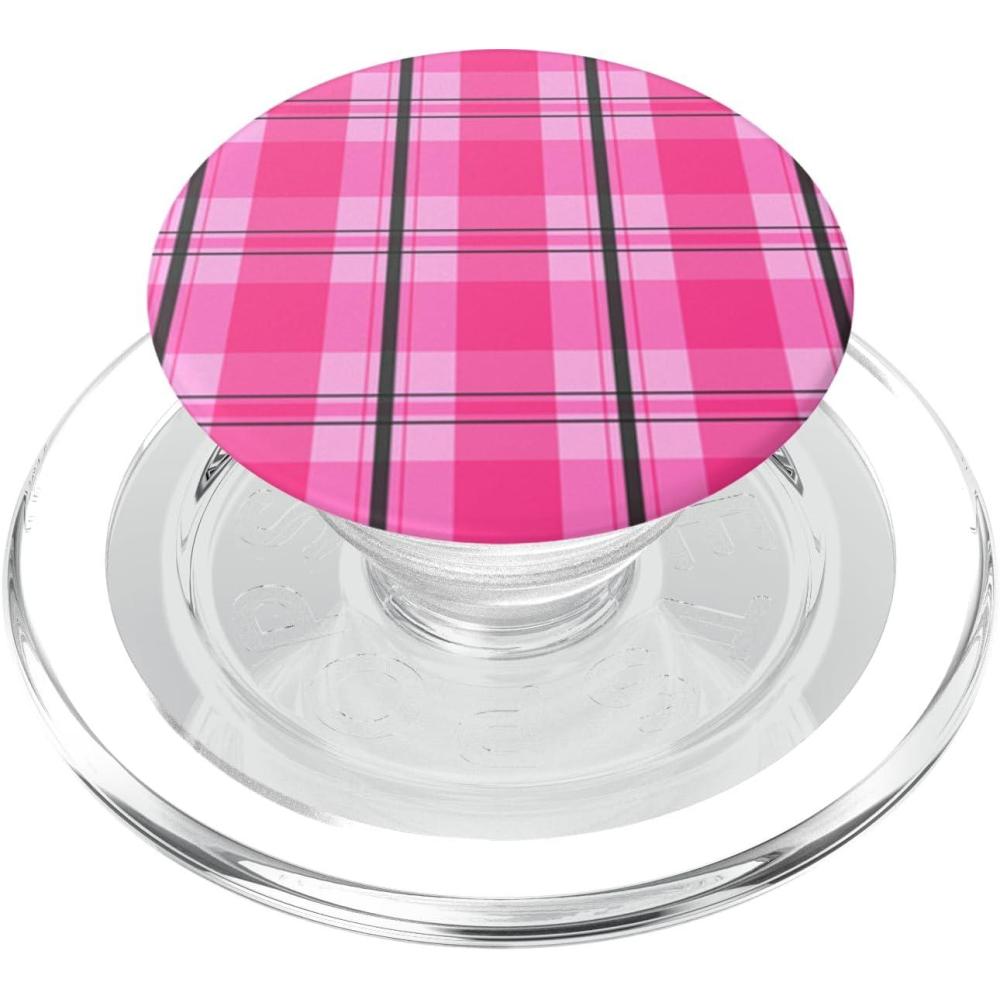 imagePopSockets Phone Grip Pink Plaid PopSockets PopGrip for MagSafeMagnetic PopGrip