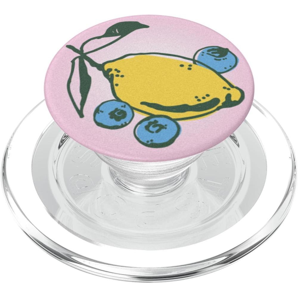 imagePopSockets Phone Grip Fruit Design  Zesty and Blue PopSockets PopGrip for MagSafeMagnetic PopGrip