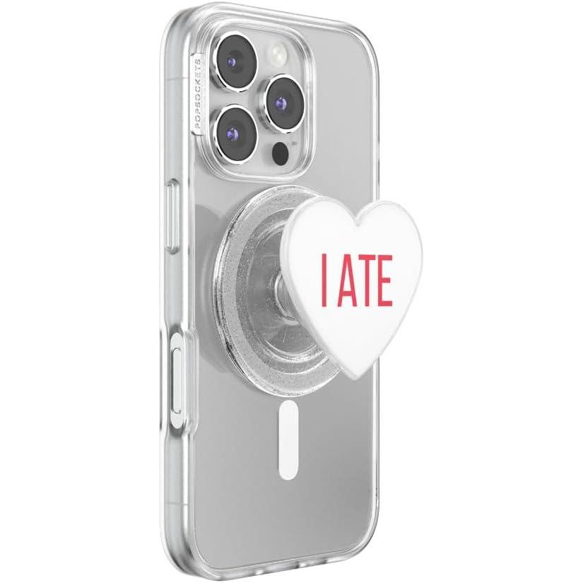 imagePopSockets Phone Grip for MagSafe with Kickstand Magnetic Stand Swappable Top Secure Hold for iPhone MagSafe Cases Phone amp Tablet Grip  Heart I Ate