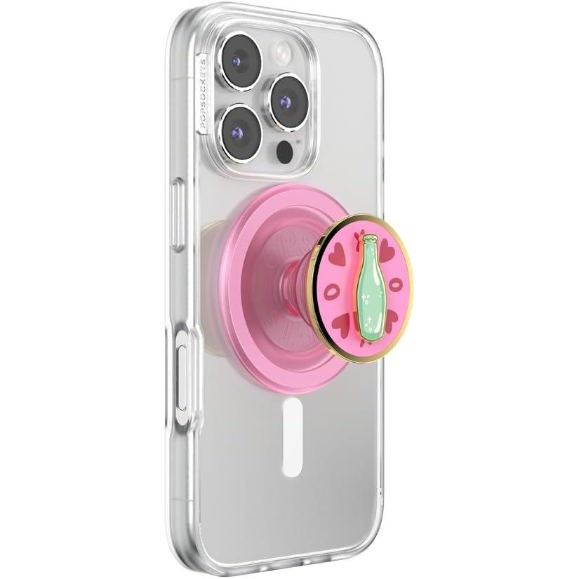 imagePopSockets Phone Grip for MagSafe with Kickstand Magnetic Stand Swappable Top Secure Hold for iPhone MagSafe Cases Phone amp Tablet Grip  Spinner Spin The Bottle