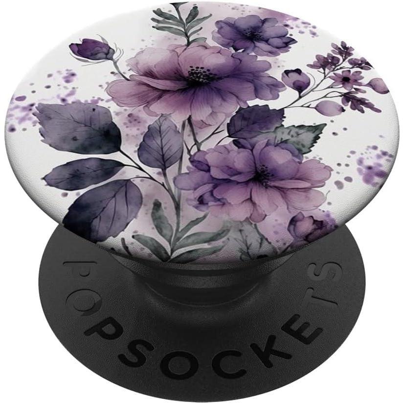imagePurple Lavender Blossom Leaves Flower Floral Girly PopSockets Adhesive PopGripAdhesive PopGrip