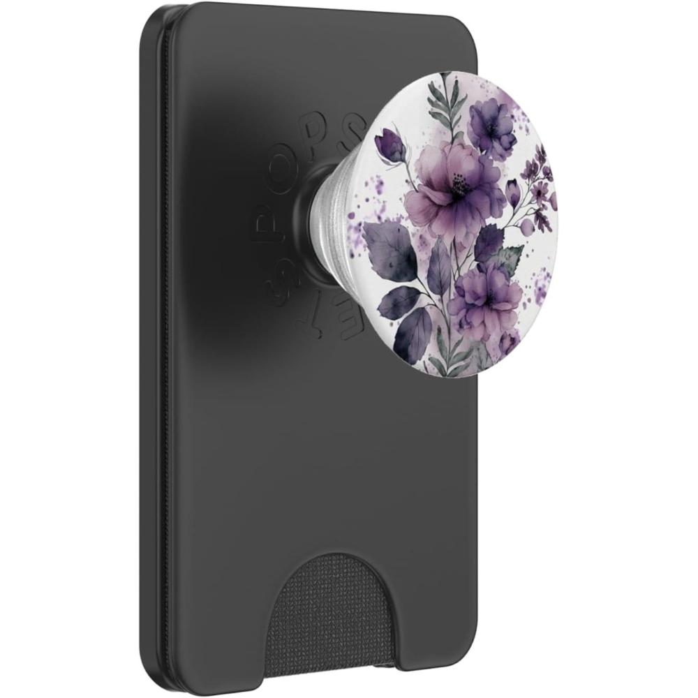 imagePurple Lavender Blossom Leaves Flower Floral Girly PopSockets Adhesive PopGripMagnetic PopWallet