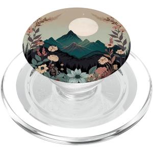 Boho Chic Floral Wreath Forest Nature Mountain Cute Pastel PopSockets PopGrip for MagSafe(Magnetic PopGrip)