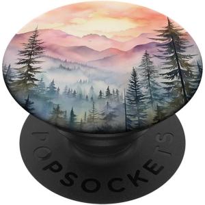 Mountains Wilderness Forest Hiking Pine Tree Nature PopSockets PopGrip for MagSafe(Adhesive PopGrip)