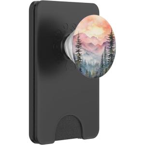 Mountains Wilderness Forest Hiking Pine Tree Nature PopSockets PopGrip for MagSafe(Magnetic PopWallet)