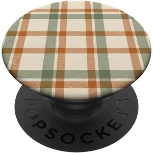 PopSockets Fall Phone Grip & Stand – Fall Plaid PopSockets PopGrip for MagSafe(Adhesive PopGrip)
