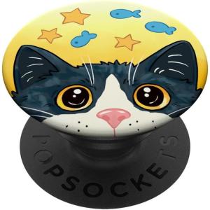 PopSockets Phone Grip – Cat PopSocket – Boss The Cat PopSockets PopGrip for MagSafe(Adhesive PopGrip)