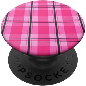 PopSockets Phone Grip – Pink Plaid PopSockets PopGrip for MagSafe(Adhesive PopGrip)